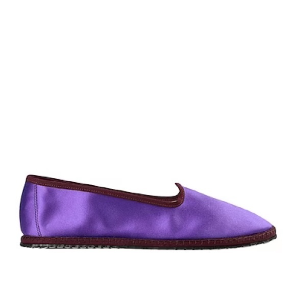 LIKE NEW Vibi Venezia Satin Purple Loafers sz 38 - Picture 5 of 5